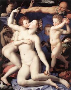 Venus, Cupid, Folly and Time, an allegorical painting by Agnolo Bronzino (1545)
