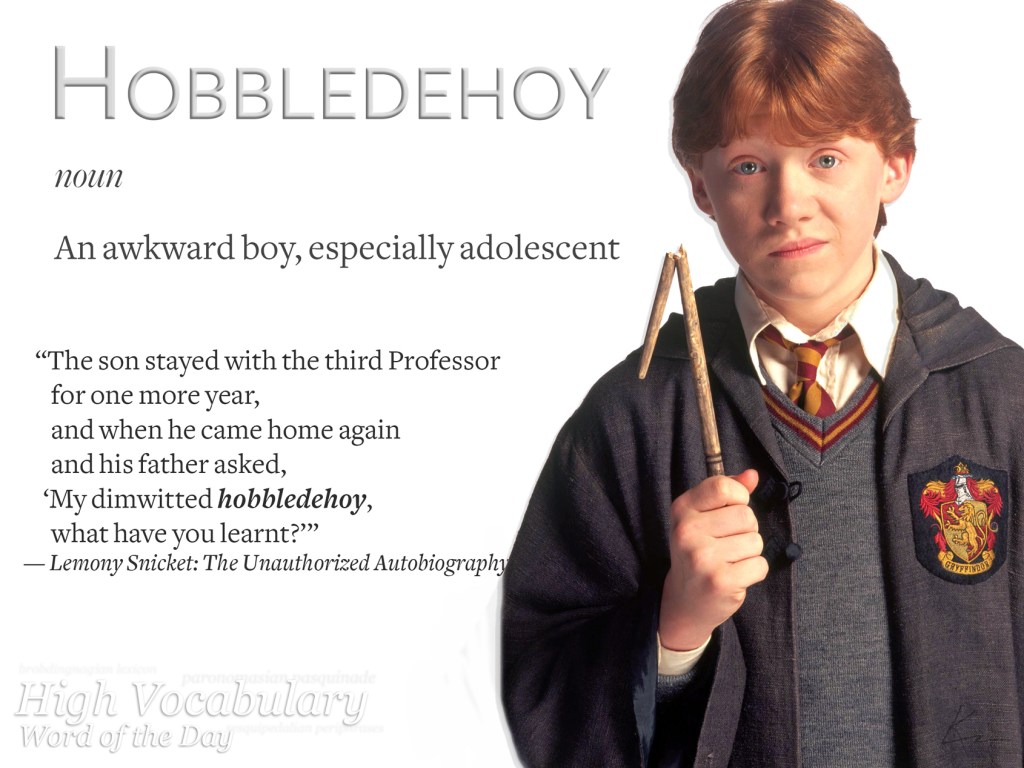 Hobbledehoy — High Vocabulary Word of the Day